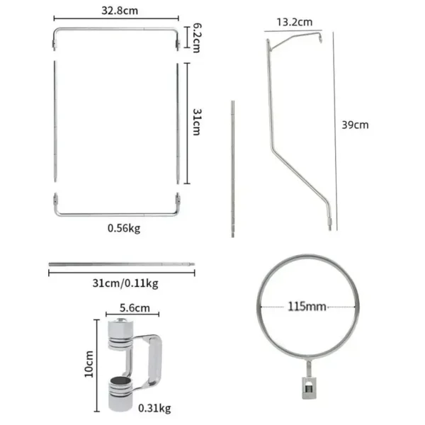 IGT-Gas Burner Windshield Portable Light Stand Desktop Storage Rack  Hanging Shelf Camping Table Accessories Outdoor IGT - Image 6