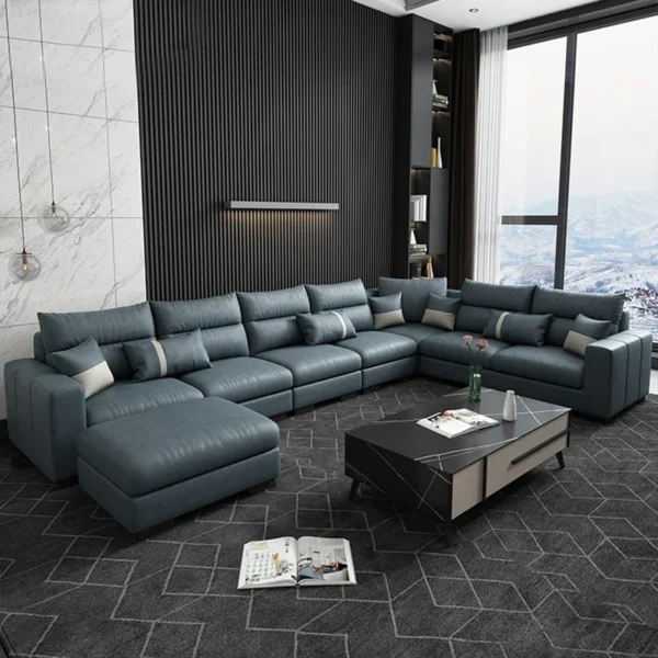 Designer Sectional Living Room Sofa Set Luxury Floor Fluffy Big Sofa Lazy Couch Modular Puff Canape Salon Home Furniture - Image 4