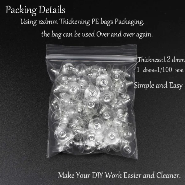 100Pcs Rubber Earring Backs Post Nuts Silicon Steel Earnuts Stud Earring Back for DIY Jewelry Making Accessories - Image 5