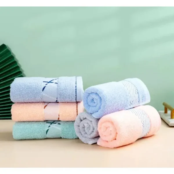 Pure Cotton Towel 35x75cm Long Staple Cotton Towels Quick-Dry Thicken Soft Face Towels Absorbent - Image 2