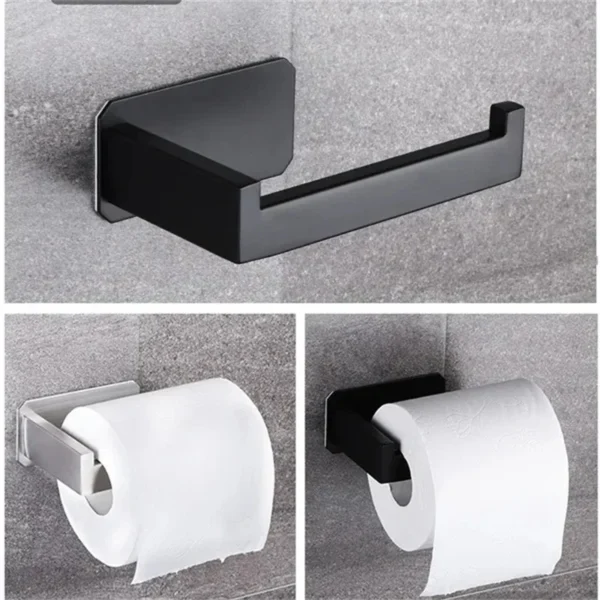 High Quality 304 Stainless Steel Roll Paper Holder Nail-free Toilet Tissue Kitchen Towel Roll Dispenser Bathroom Accessories