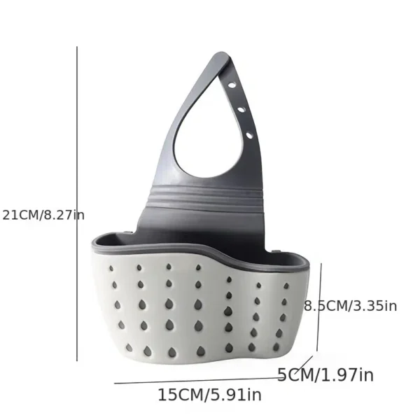 1PC Kitchen Organizer Adjustable Snap Sink Sponge Holder Kitchen Hanging Drain Basket Kitchen Gadgets - Image 2