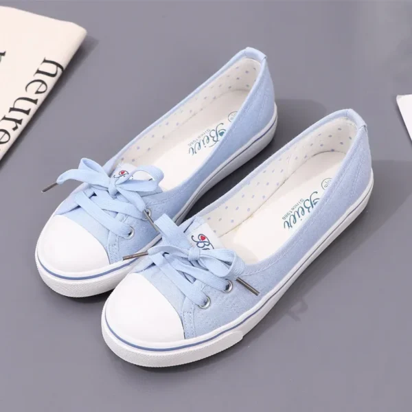 Canvas Small White Shallow Cut Summer Flat Sport Casual Ladies Soft Sneakers Platform Zapatillas De Mujer Tenis Women Luxury - Image 6