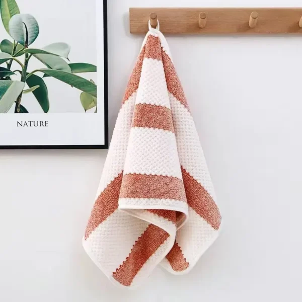 Bath Towel Washcloth Cotton Towel Solid Color Soft Absorbent Towels Multipurpose Use For Hotel Bathroom - Image 2