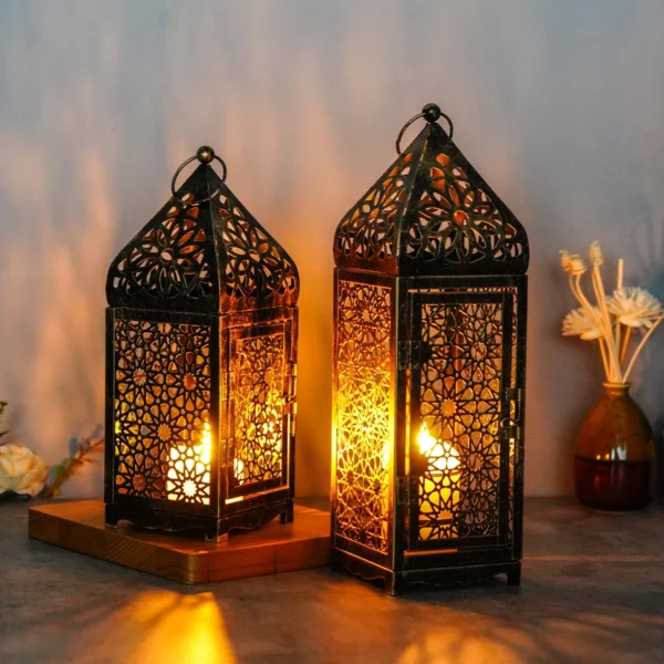 1pc Middle East Arab metal vintage Wind lights lantern candle holder table top home d??cor accessories, no candle