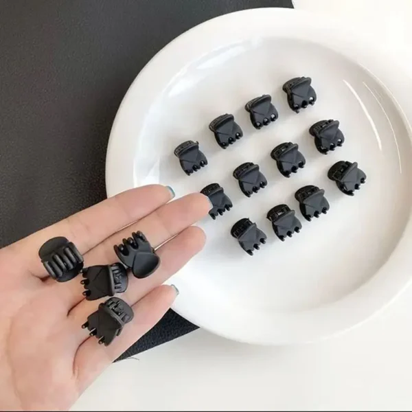 20PCS Mini Clip Headwear with Side Hair Clip, Princess Hair Clip, Small Grip Clip, Broken Bangs, Black Hair Clip Hair Accessory.