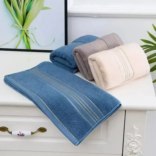 2 Towels Thickened Absorbent Towel Pure Cotton Quick Absorbent Soft Quick Dry Thickened Face Towel - Image 3