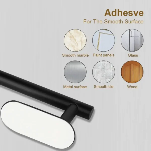 Stainless Steel Paper Towel Holder for Bathroom Kitchen No Punch Wall Mount Tissue Towel Roll Self Adhesive Toilet Storage Rack - Image 4