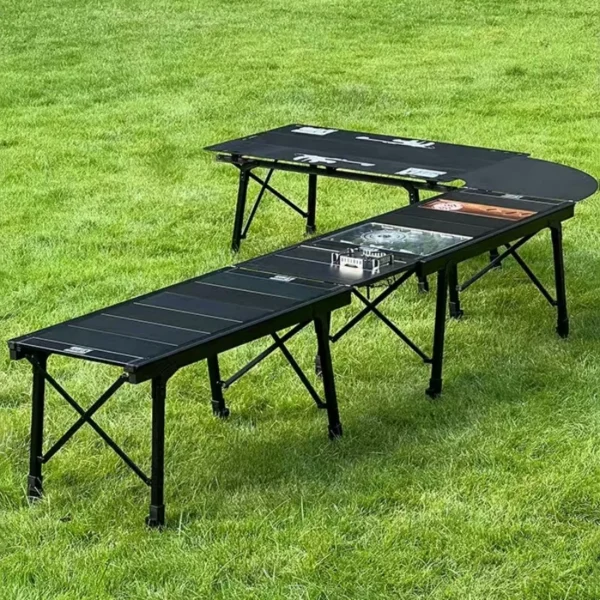 IGT Table Folding 3 Unit Camping Table Aluminum Alloy Igt Camping Table Outdoor Extensible BBQ Picnic Igt Table Igt Accessories - Image 6