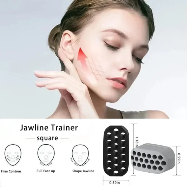 2PCS Silicone Jaw Exerciser Facial Toner & Jawline Fitness Ball Neck Toning Equipment Facial Beauty Tool Double Chin Exerciser - Image 2