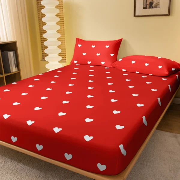 1 Sweetheart patterned frosted bedsheet, bedroom printed bedspread, bedding (excluding pillowcases)