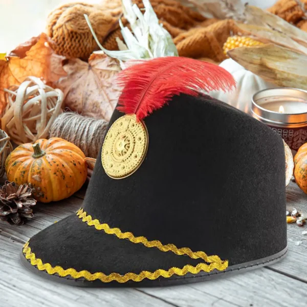 Marching Band Hat Novelty Stylish Band Major Hat Drum Major Hat for Stage Performance Christmas Role Play Cosplay Dress up - Image 2