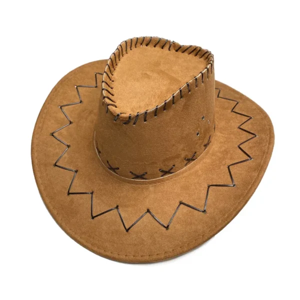 Hat for Men and Women Outdoor Use Large Brim Water Droplet Sunscreen Hat American Style Western Cowboy Hat Couple Jazz Top Hat - Image 4