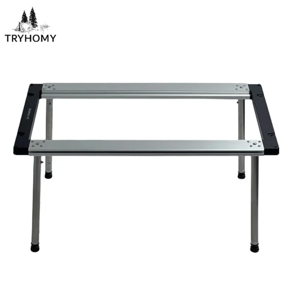 IGT 3 Unit Camping Table Free Combination Aluminium Alloy Table Pair With 4 PCS Third Gear Adjustable IGT Stainless Steel Legs