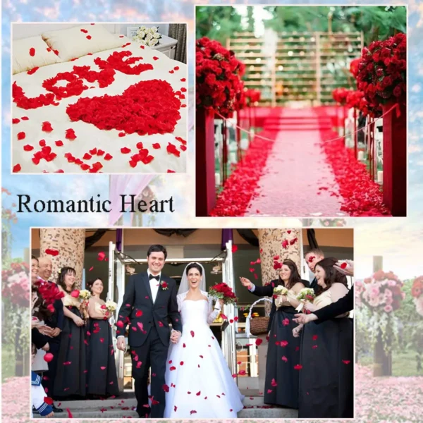 Valentine's Day 200Pcs Romantic Padded Fabric Throwing Petals Love Hearts for Table and Carpet Wedding Party Decoration - Image 4