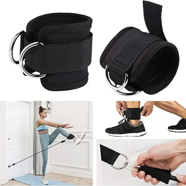 Fitness Ankle Straps Adjustable D-Ring Support Cuffs Gym Leg Strength Workouts Pulley With Buckle Sports Guard Safety Abductors - Image 4