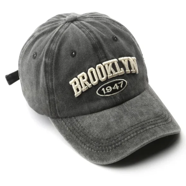 Retro brooklyn Letter Embroidery Baseball Caps Spring Summer Men Women Cotton Adjustable Casual Hat Hip Hop Streetwear Sun Hats - Image 3