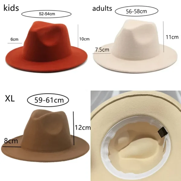 Fedora Hat Women Hat Winter Luxury Man Hats for Women Fashion Formal Wedding Decorate Camel Panama Cap Fedoras sombrero hombre - Image 5