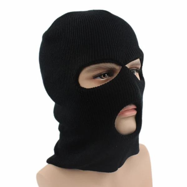 New Full Face Cover Three-hole Knitted Hat Men Women Mask Beanies Hat Balaclava Army Tactical CS Winter Warm Cycling Unisex Caps - Image 5