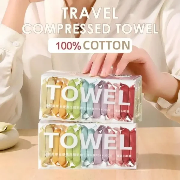 14pcs/box Disposable Washcloth Portable Travel Towel Thickened Compressed Face Cleansing Beauty Square Towel