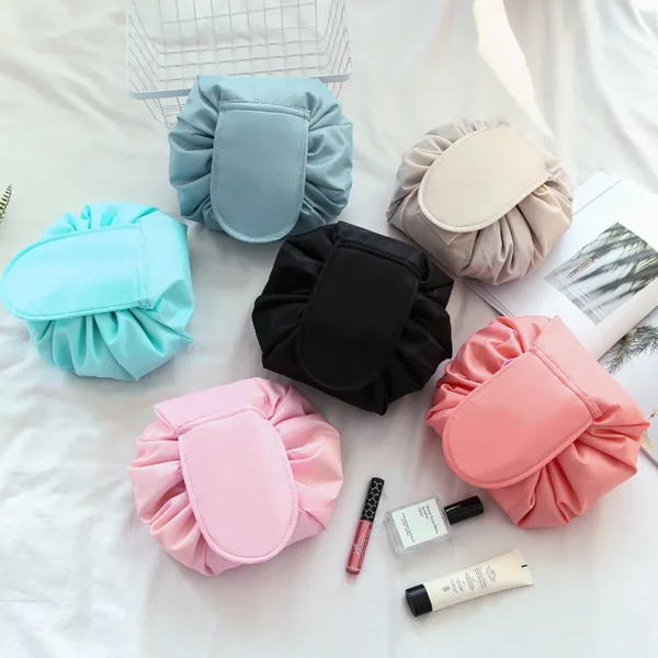 Women Drawstring Cosmetic Bag Travel Storage Makeup Bag Organizer Female Make Up Pouch Portable Waterproof Toiletry Beauty Case - Image 2