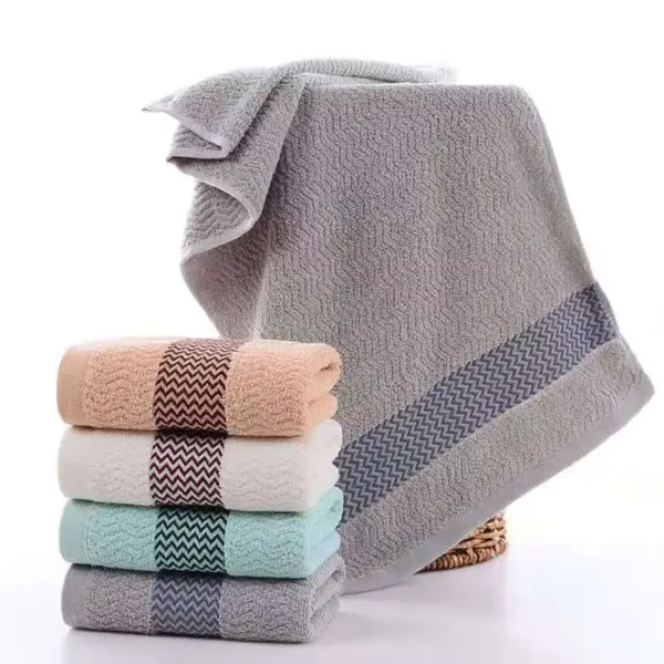 2 Towels Thickened Absorbent Towel Pure Cotton Quick Absorbent Soft Quick Dry Thickened Face TowelSize@@See below for Size Descr - Image 2