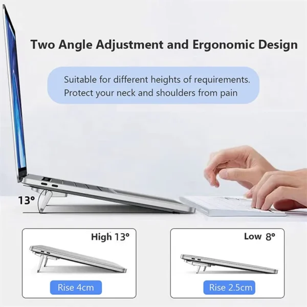 Adjustable Folding Laptop Stand Mini Legs Ultra-thin Portable Support for Macbook Notebook Cooling Holder Feet Invisible Bracket - Image 5