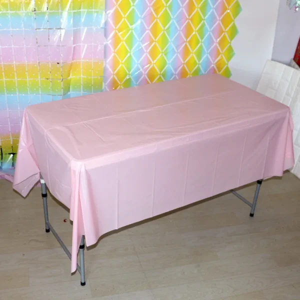 1pc Reusable Tablecloths BPA Free Plastic 54 x 72 inch Dining Table Cover Cloth for Parties Picnic Camping Outdoor Disposable - Image 4