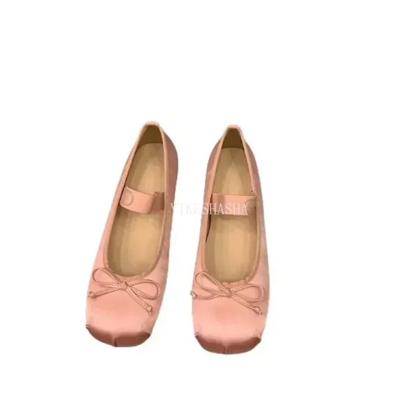 2024 New Spring Summer Flat Ballet Shoes Women's Shoes Retro Satin Mary Jane Shoes Ballet Flats Women Zapatos Mujer YIKESHASHA - Image 5