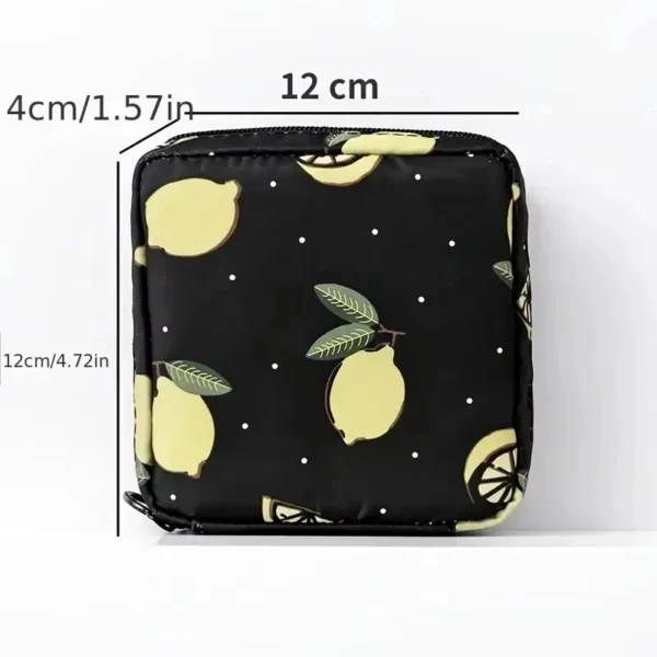 1PCS portable women's sanitary pads, sanitary tampons, storage style waterproof storage bag, cartoon pattern sanitary pad bag - Image 6