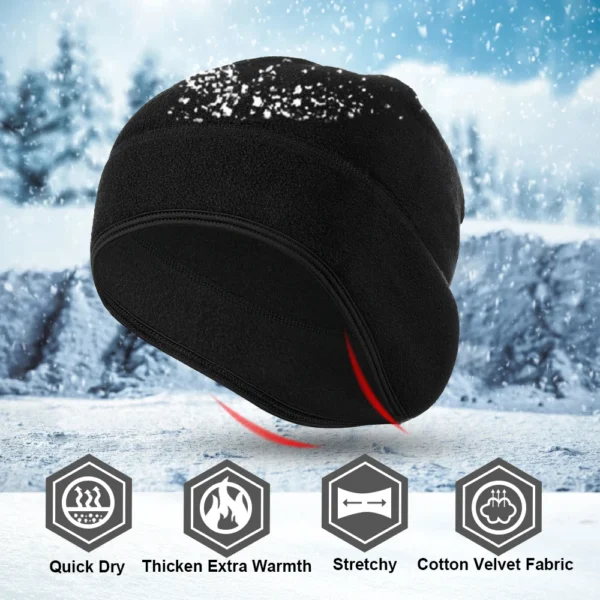 Winter Fleece Beanies Hat Skiing Windproof Ear Cover Warmer Caps Thermal Snowboard Casual Skullies Cap Hats Headwear Men Women - Image 6