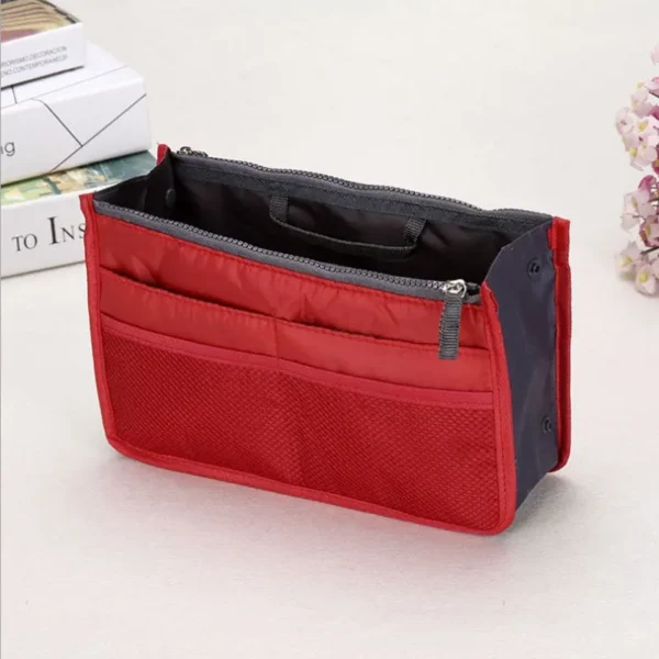 Handheld Double Zippered Makeup Bag, Middle Bag Organizing and Storage Bag, Multifunctional Toiletries Bag - Image 3