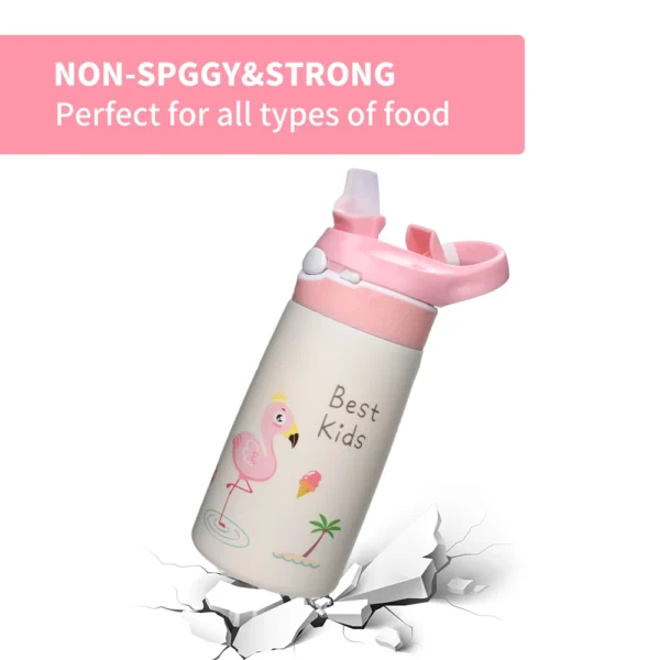 400ML Children Thermos Water Bottle Kids Thermos Mug Baby Duck Billed Straw 316 Stainless Steel Vacuum Flasks Tumbler Thermo Cup - Image 4