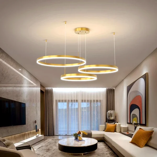 Modern home decor ring led lights pendant light lamps for living room Chandeliers for dining room hanging light indoor lighting - Image 6