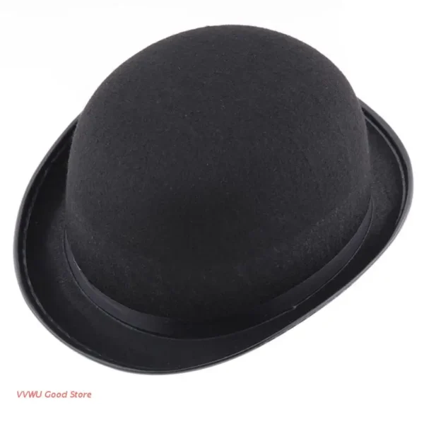 Unisex Bowler Hat Black Hat Bowler Top Hat Bombin Hat Costume Magician Performed Hat Stage Theater Costume