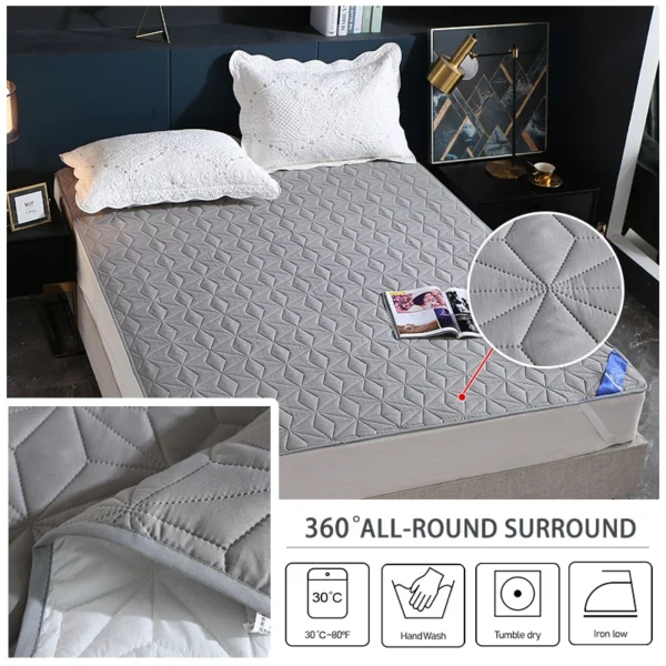 100% Waterproof Bedspread On The Bed King Size Bed Cover Quilted Mattress Pad Washable Mattress Protector For Pet Dog Bed Linen - Image 5