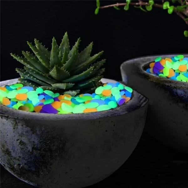 Luminous Stones Glow In The Dark Pebbles Glowing Stones Outdoor Walkways Home Garden Yard Decor Fish Tank Pebble Rocks - Image 4