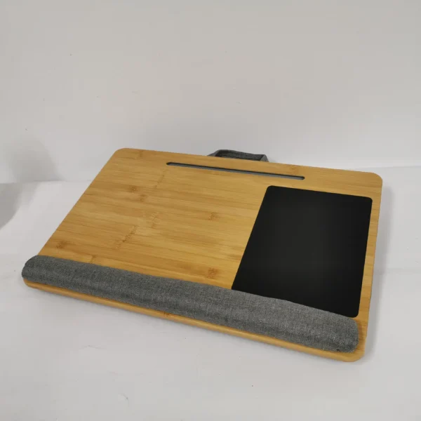 New Hot Portable Bamboo Laptop Lap Tray Bed Sofa Table with Soft Pillow Cushion - Image 6