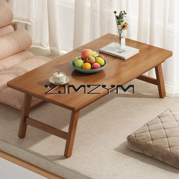 Foldable Small Coffee Table Tatami Window Low Table Rectangular Balcony Table Low Ground Desk Furnitrure