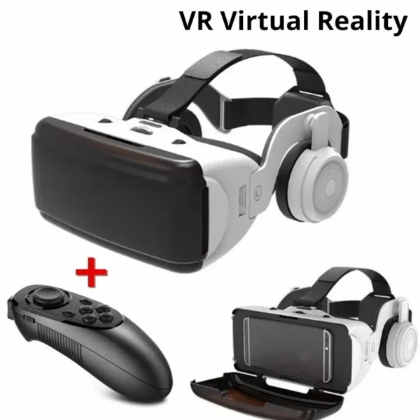 Original VR Virtual Reality 3D Glasses Box Stereo VR Google Cardboard Headset Helmet for IOS Android SmartphoneWireless Rocker