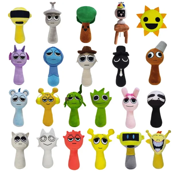 Sprunki Plush Toys Incredibox Sprunki Stuffed Doll Sprunki Game Singers Oren Wenda Plushie Animal Figure Birthday Christmas Gift