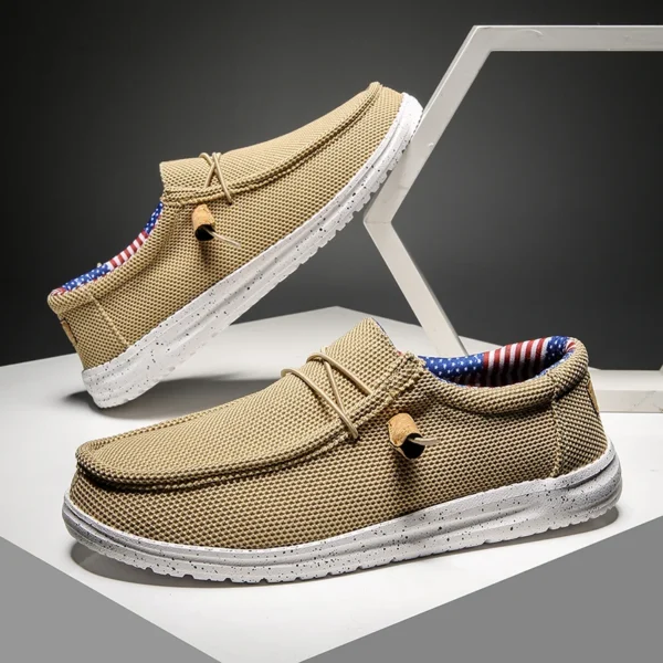 Men Casual Shoes Slip on Canvas Loafers Comfortable Walking Flats for Man  Non Slip Soft Moccasins Sneakers Summer loafers - Image 2