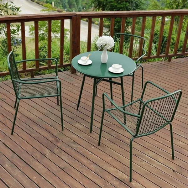 Nordic Iron Outdoor Leisure Courtyard Outdoor Table and Chair Balcony Table and Chair Set Outdoor Patio Furniture Patio Chairs - Image 2