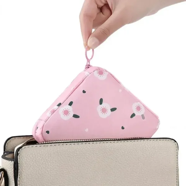 Women Sanitary Napkin Tampon Storage Bag Portable Waterproof Organizer Pouch Cartoon Pattern Sanitary Napkin Bag - Image 4