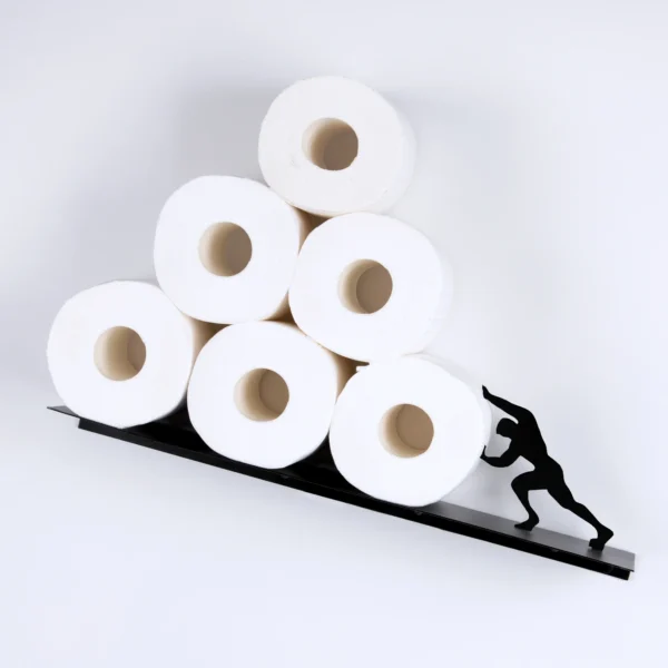 Toilet Multiple Metal Paper Roll Holder Wall Mounted Storage Stand Stainless Steel Hercules Towel Roll Case Storage Shelf