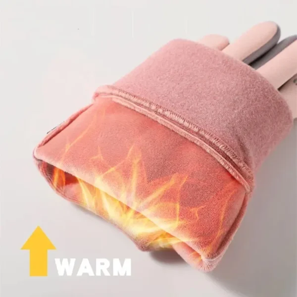 Winter Gloves Women Cycling Bike Thermal Fleece Cold Resistance Wind Waterproof Bicycle Warm Outdoor Running Skiing Mittens - Image 5