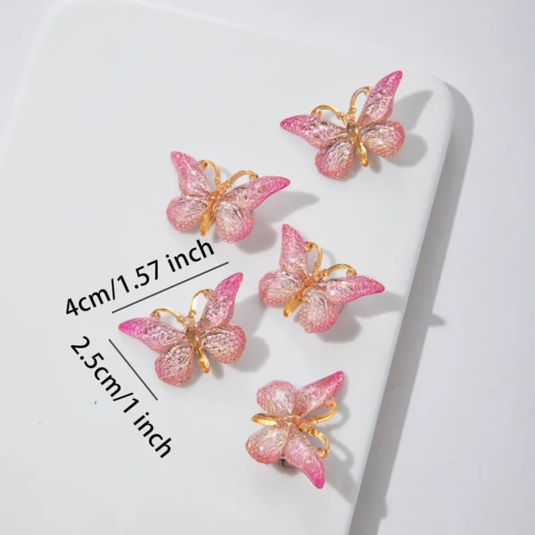 5PCS Sweet Macarons Gradient Color Cute Butterfly Kids Hairpins Children Headwear Princess Barrette Girls Hair Accessories - Image 6