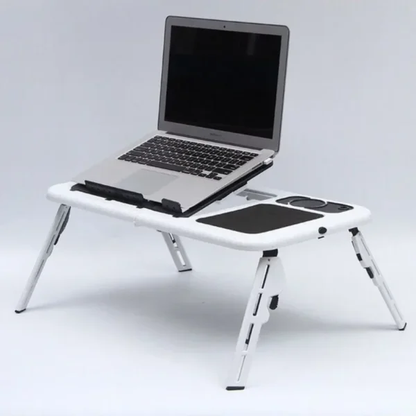 laptop desk for bed Multi functional adjustable table usb Cooling fan Portable folding adjustable laptop table lap desk - Image 4