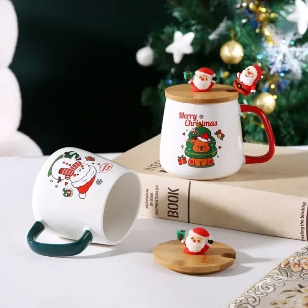 Mug gift box ceramic mug  Christmas gift Ceramic mug mug with lid with spoon set cup cup cup Coffee cup Christmas - Image 4