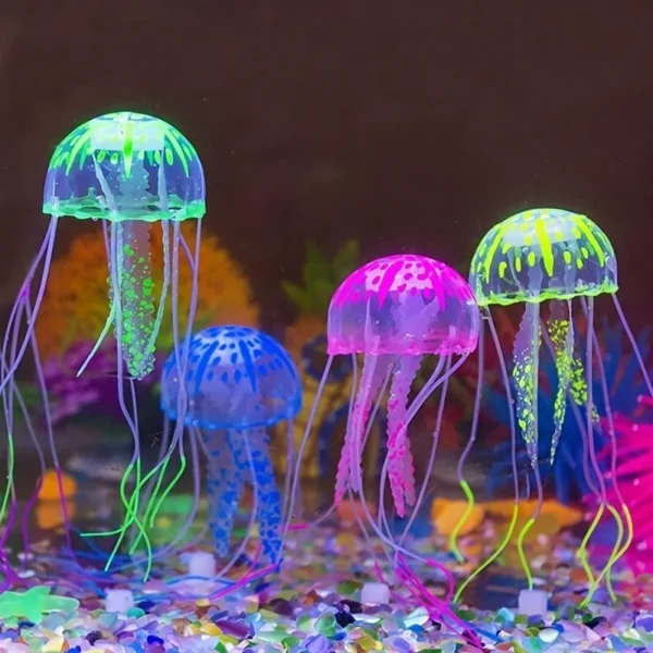 Artificial Swim Glow Jellyfish for Fish Tank - Luminous Aquarium Underwater Decoration - Image 3